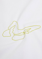 Picante Butterfly Printed Cotton T-shirt White