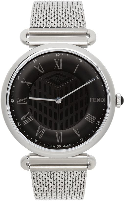 Photo: Fendi Silver & Black Palazzo Watch