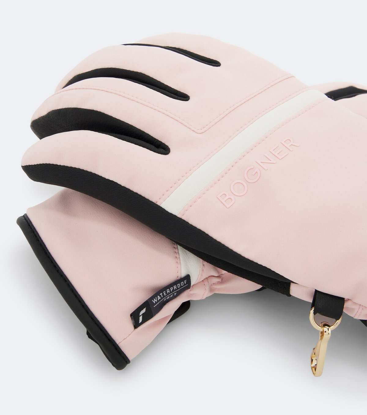 Bogner Hilla leather-trimmed ski gloves