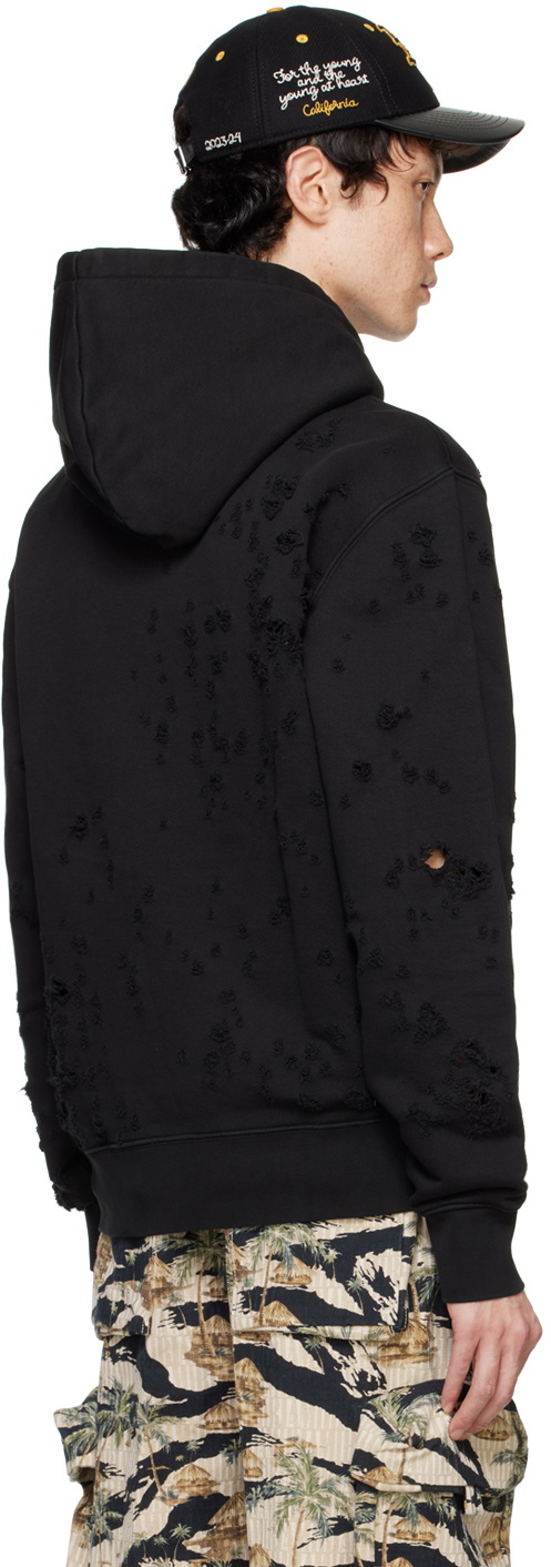AMIRI Black 'Hollywood' Shotgun Hoodie Amiri