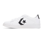 Converse White and Black Pro Leather OX Low Sneakers