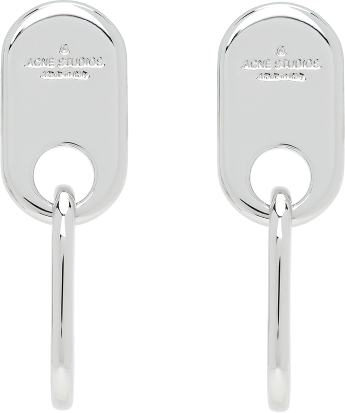 Photo: Acne Studios Silver Chain Lock Earrings