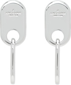 Acne Studios Silver Chain Lock Earrings