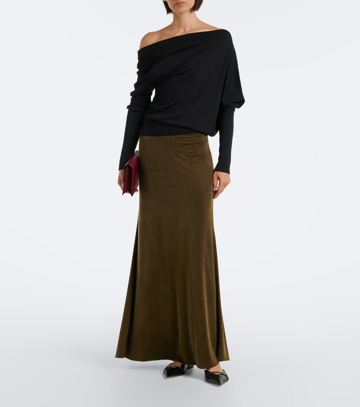 Tom Ford Off-shoulder wool and silk sweater