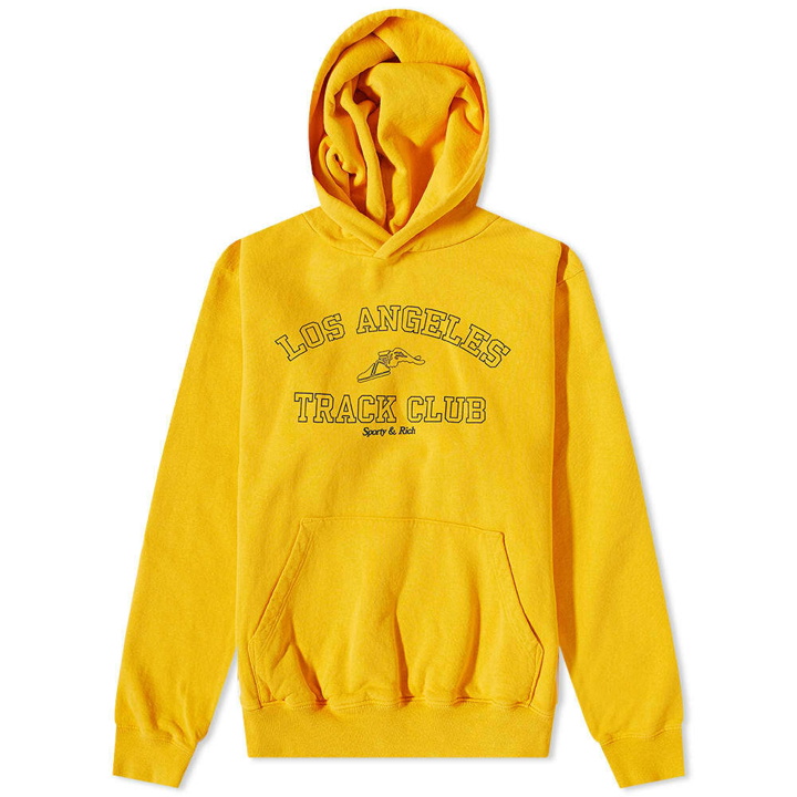 Photo: Sporty & Rich Track Club Hoody in Gold/Navy