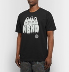 Neighborhood - Static Age Printed Cotton-Jersey T-Shirt - Black