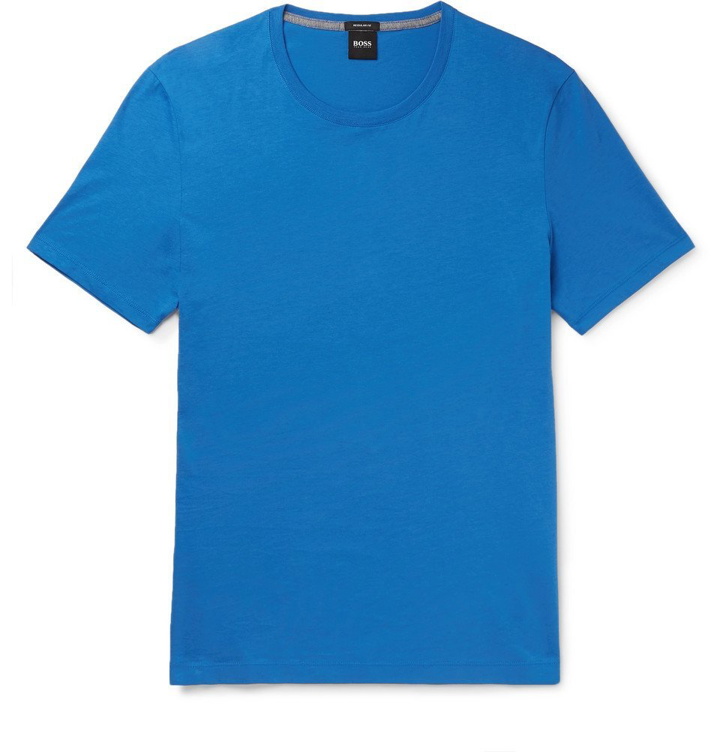 Photo: Hugo Boss - Cotton-Jersey T-Shirt - Blue