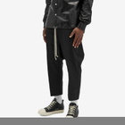 Rick Owens Men's Cropped Drawstring Pants in Black