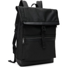 BOSS Black Canvas Flap Backpack