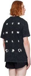OVER OVER Black 'Run The World' T-Shirt