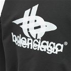 Balenciaga Men's Logo Crew Sweat in Black/White