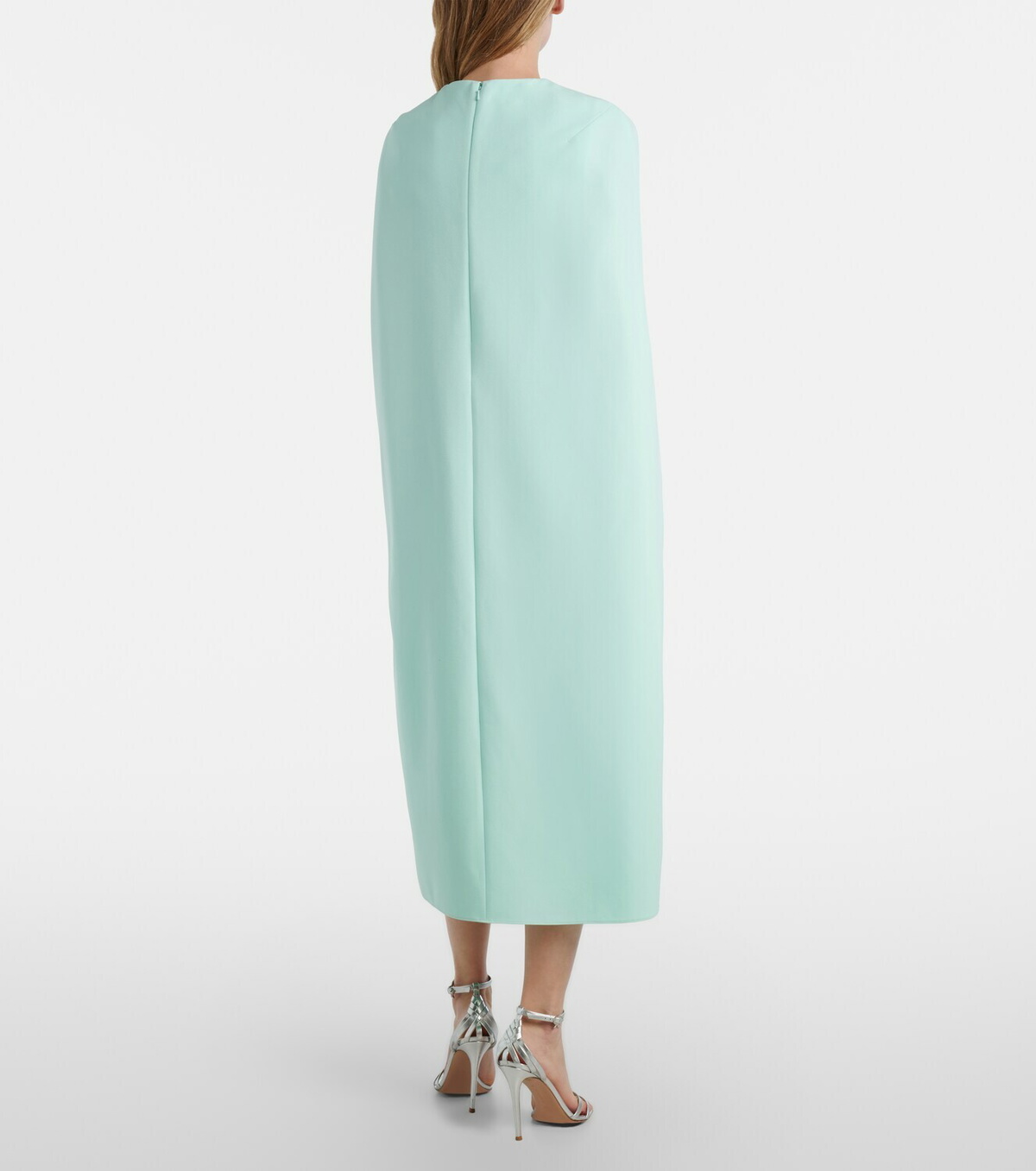 Safiyaa Oria caped crêpe midi dress