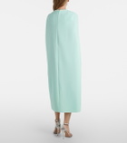 Safiyaa Oria caped crêpe midi dress