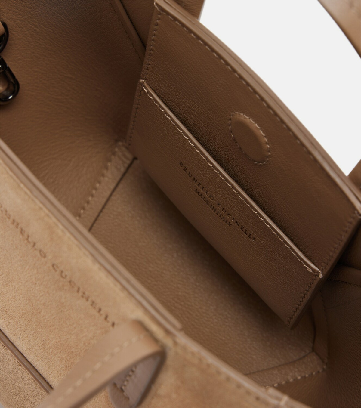 Brunello Cucinelli Duo Mini Monili suede top-handle bag