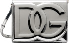Dolce&Gabbana Silver 'DG' Logo Crossbody Bag