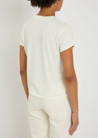 Mother The Boxy Goodie Goodie Printed Cotton T-shirt White