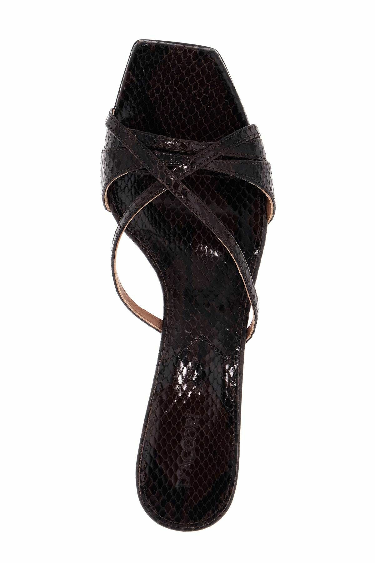 D'ACCORI python-print leather lust mules Brown