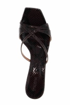 D'ACCORI python-print leather lust mules Brown