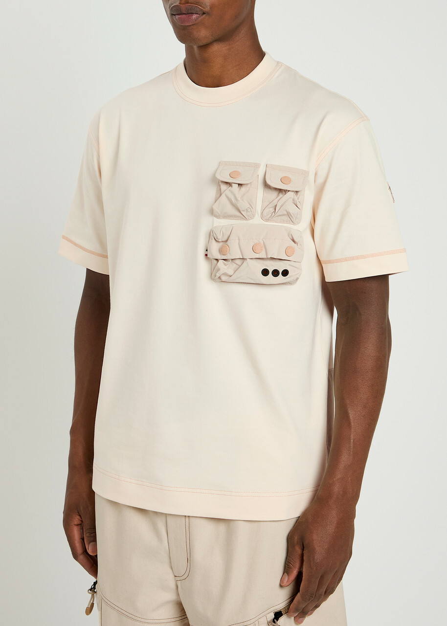 Moncler Grenoble Day-namic Stretch-cotton T-shirt Cream