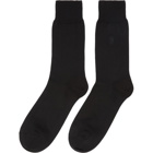 Alexander McQueen Black Tonal Skull Socks