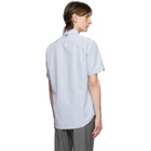 Thom Browne Blue Seersucker Short Sleeve Shirt