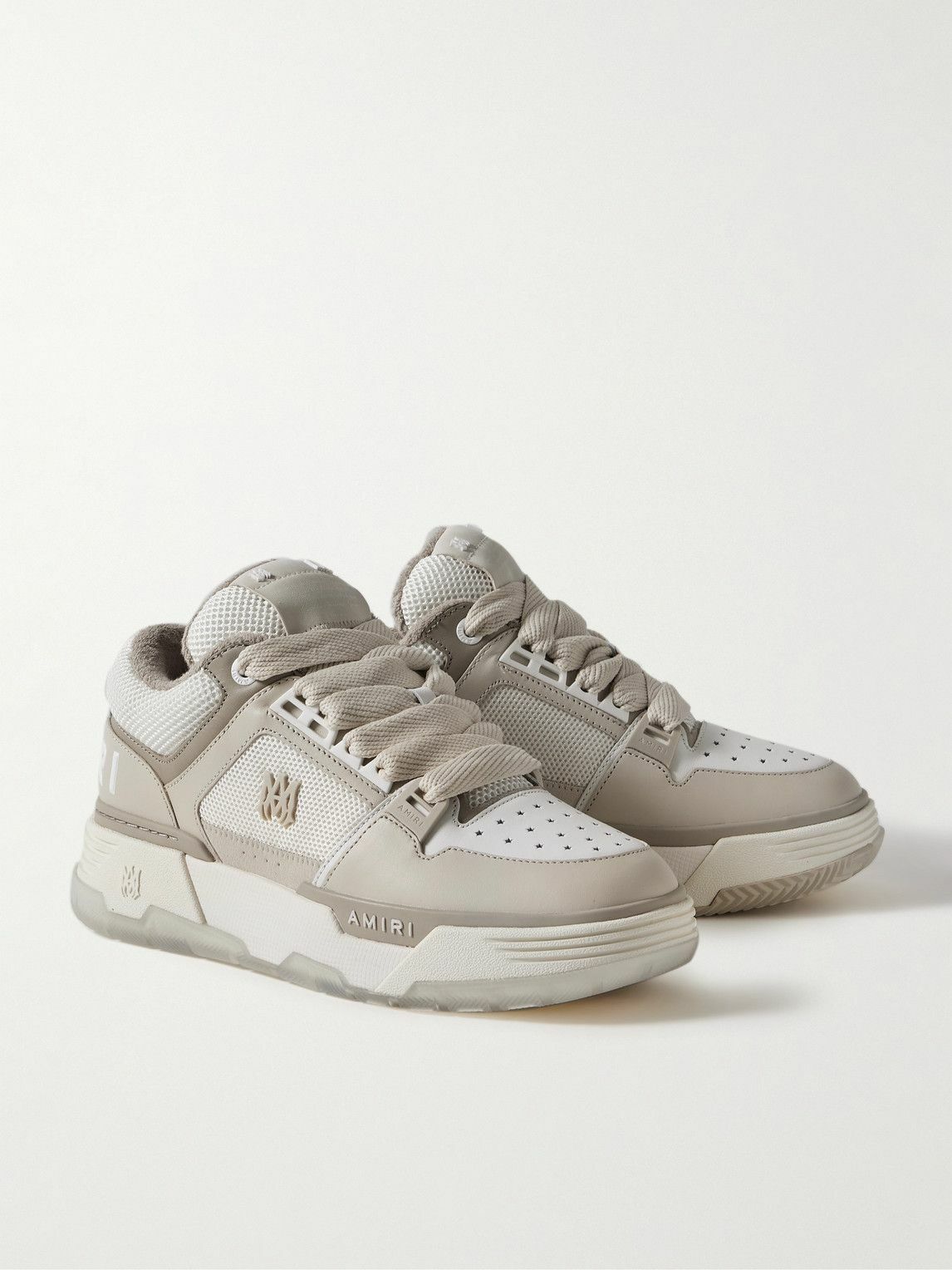 AMIRI - MA-1 Mesh, Leather and Suede Sneakers - White Amiri