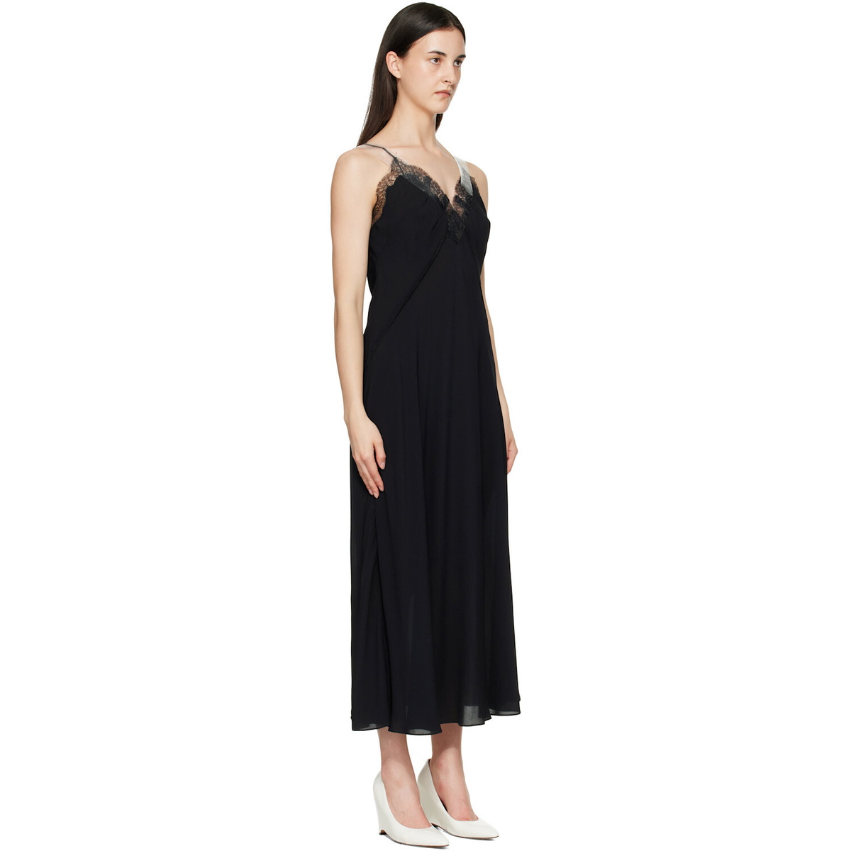 Maison Margiela Black Taped Slip Maxi Dress