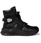 Balmain - B-Troop Webbing-Trimmed Leather Sneakers - Black