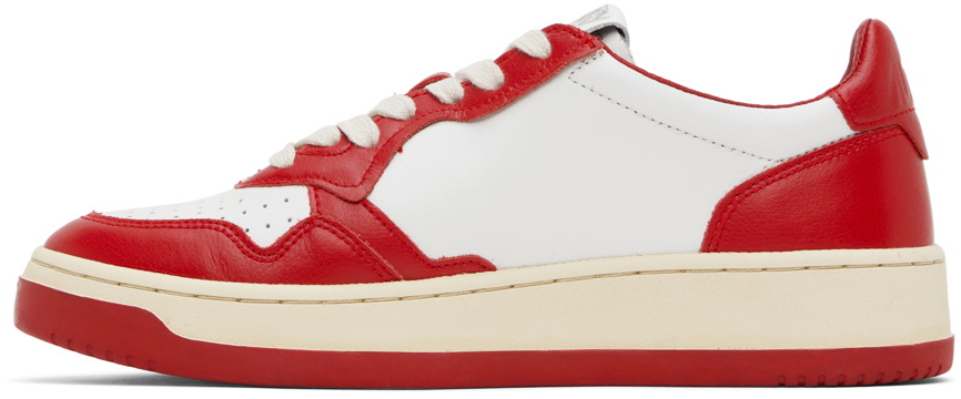 AUTRY Red & White Medalist Low Sneakers Autry AUTRY Red & White Medalist Low Sneakers Autry