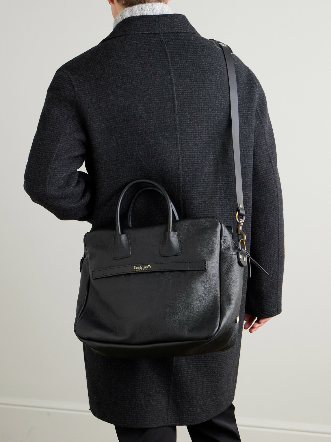 Bleu de Chauffe - Business Zeppo Full-Grain Leather Briefcase - Black