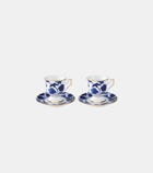 La DoubleJ Set of 2 espresso cups and saucers