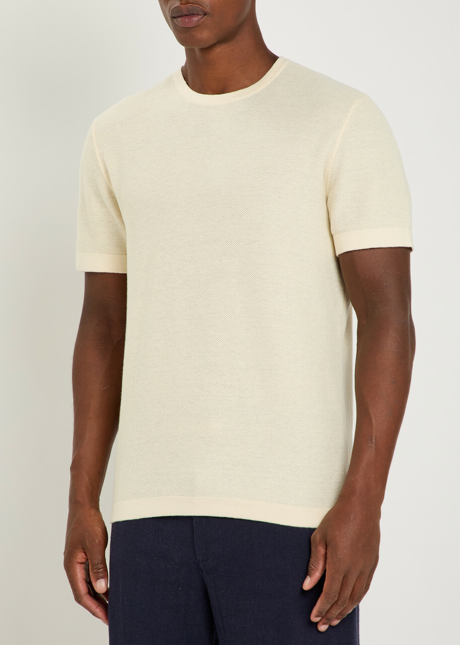 Paige Brimmer Waffle T-shirt Ecru