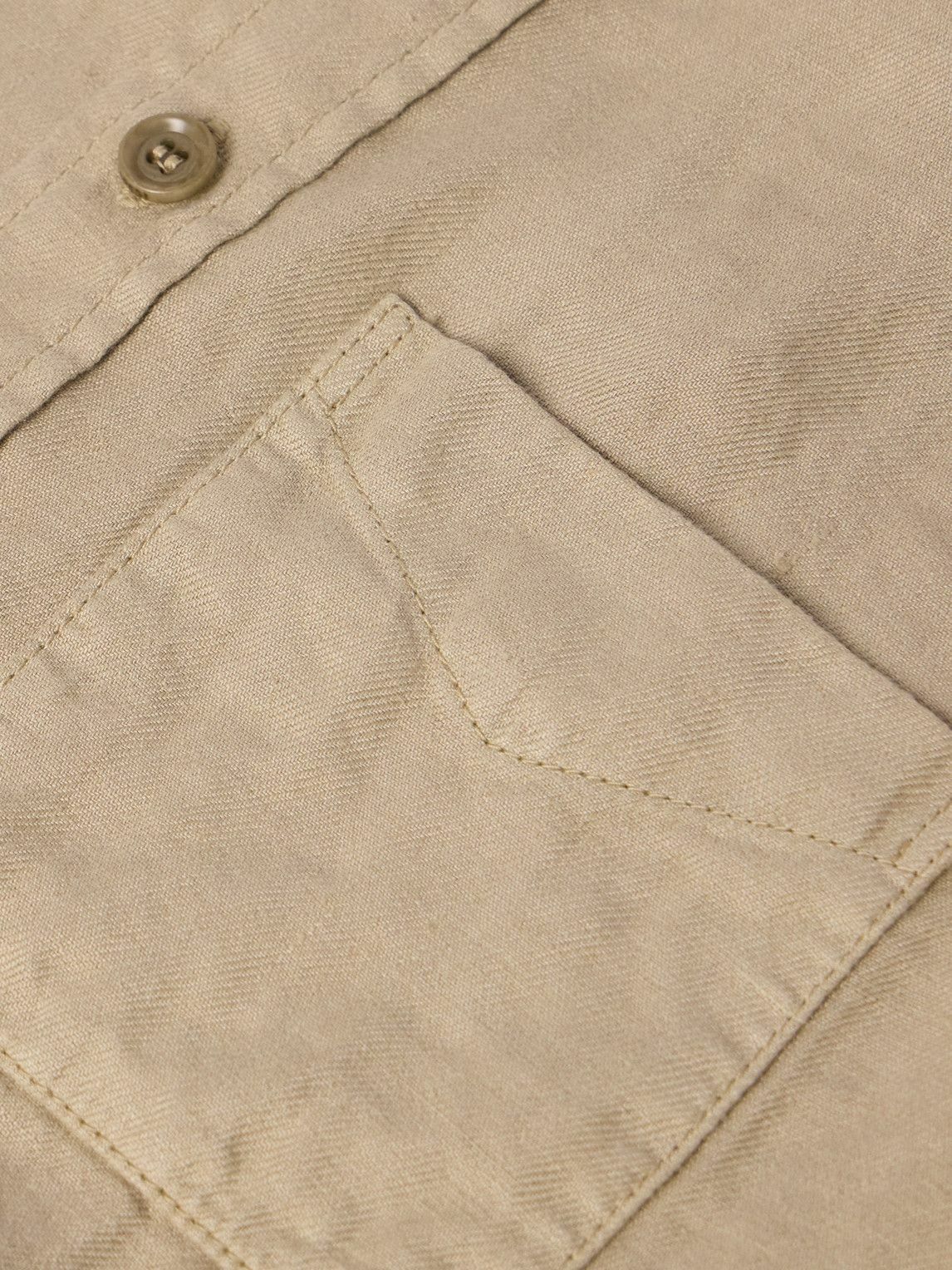 Aspesi - Button-Down Collar Hemp Shirt - Neutrals