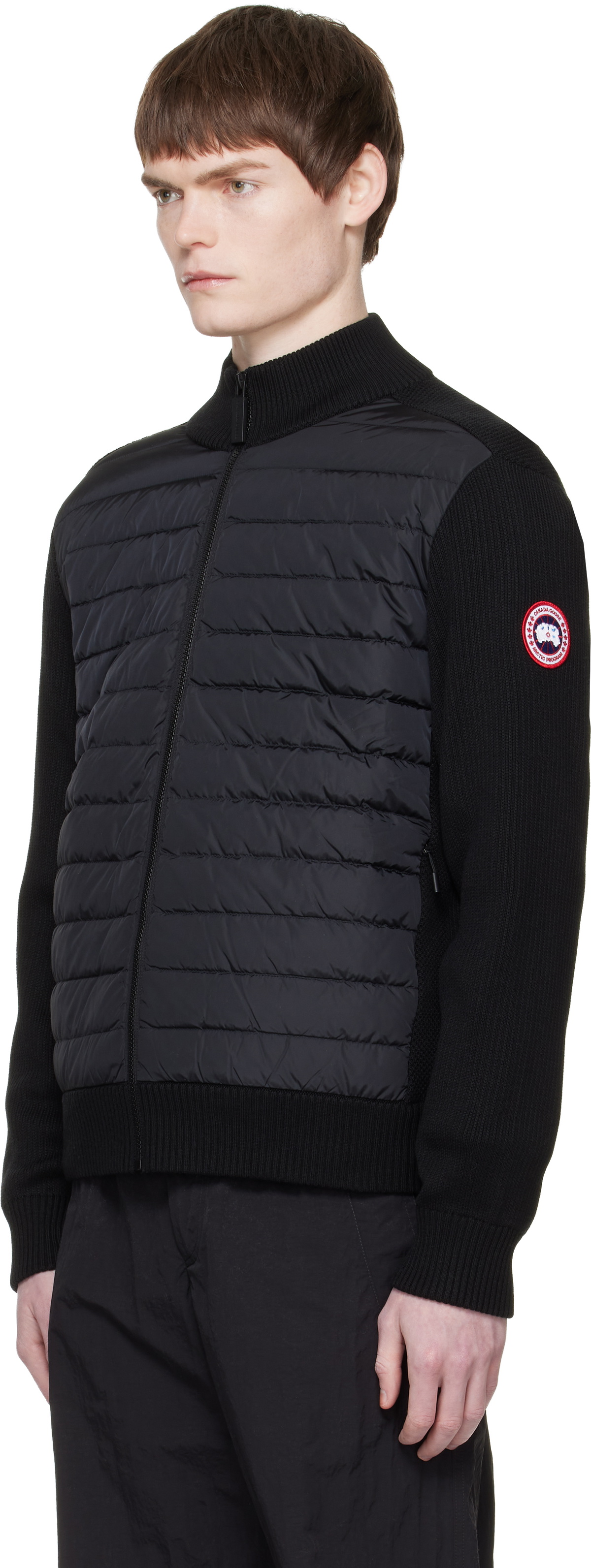 Canada Goose Black HyBridge Knit Down Jacket