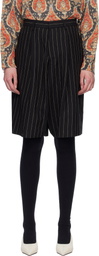 R13 Black Jumbo Tailored Shorts