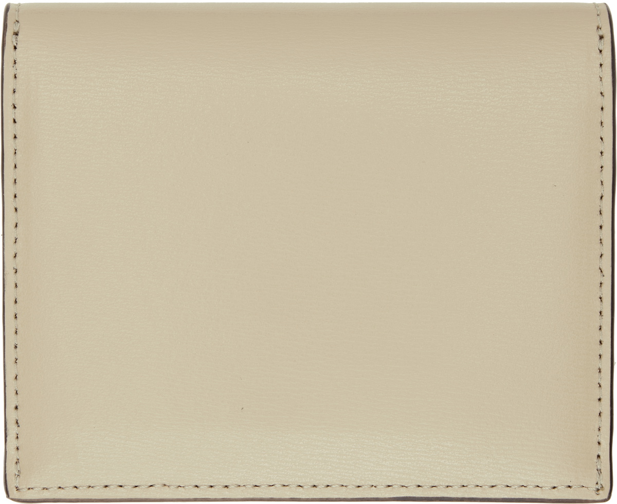 TOTEME Beige T-Lock Leather Card Holder