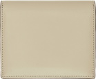 TOTEME Beige T-Lock Leather Card Holder