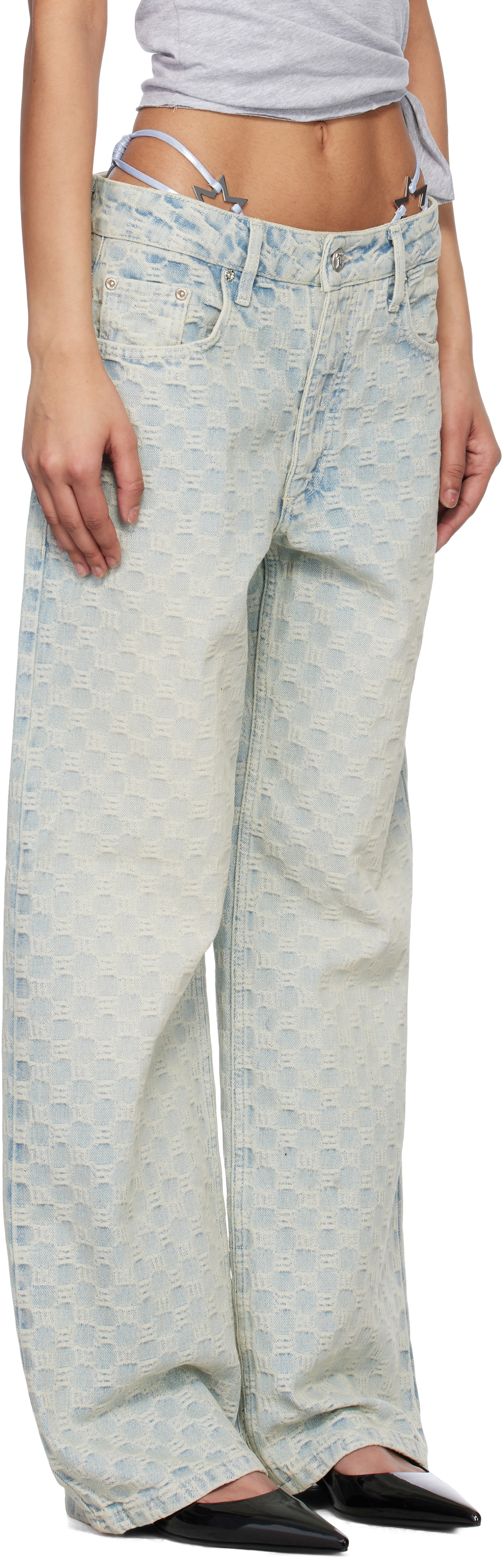 MISBHV Blue Monogram Ocean Washed Jeans