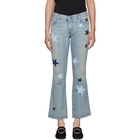 Stella McCartney Blue Stars Skinny Kick Flare Jeans