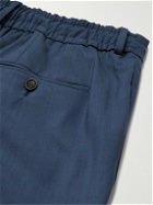 Dunhill - Travel Wool Elasticated Suit Trousers - Blue