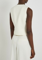 Anine Bing Mario Woven Vest Ecru