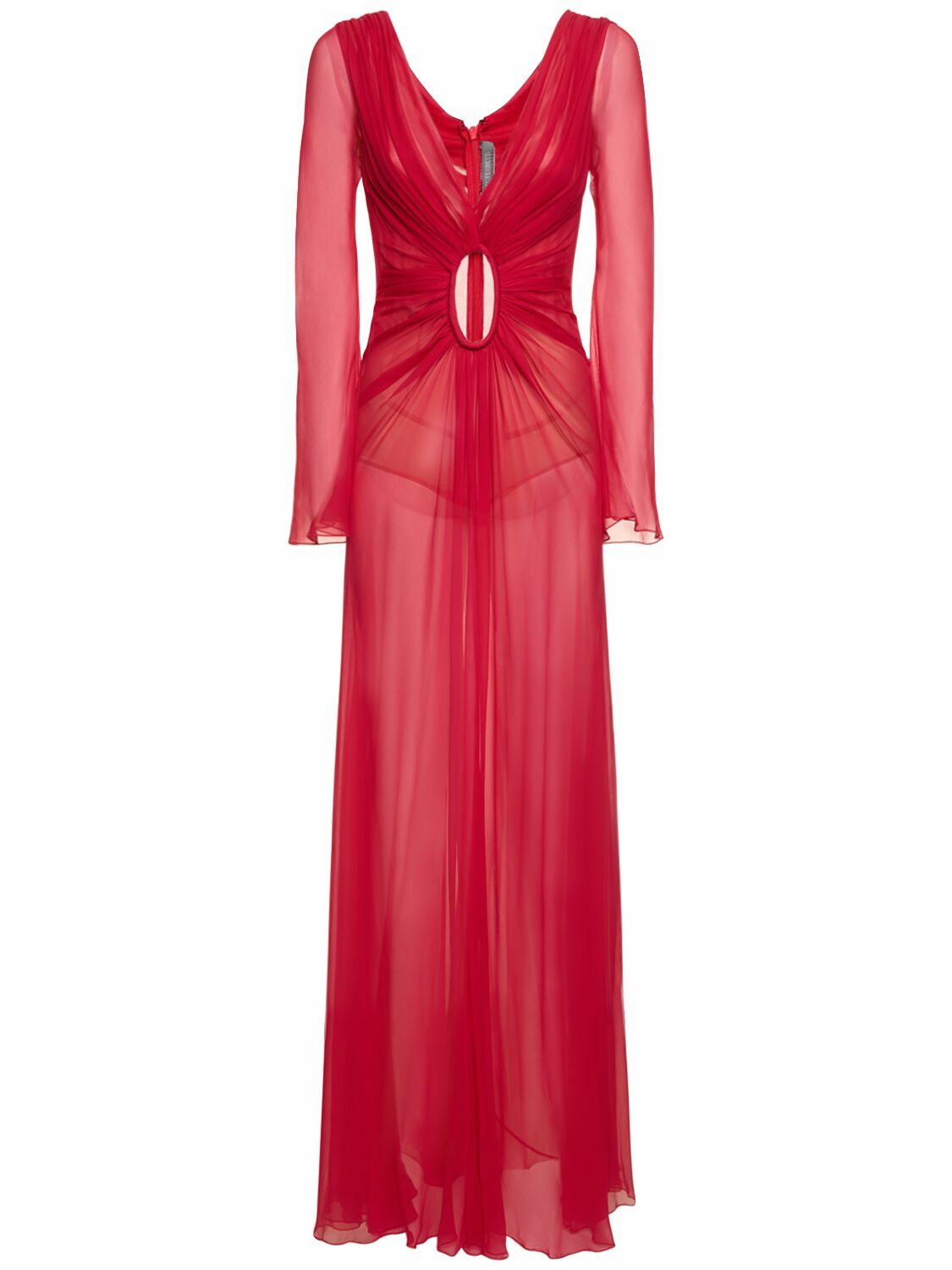 スカート A FERRETTI Cut-out satin dress Satin dress with cut-out Cocktail | Alberta Ferretti