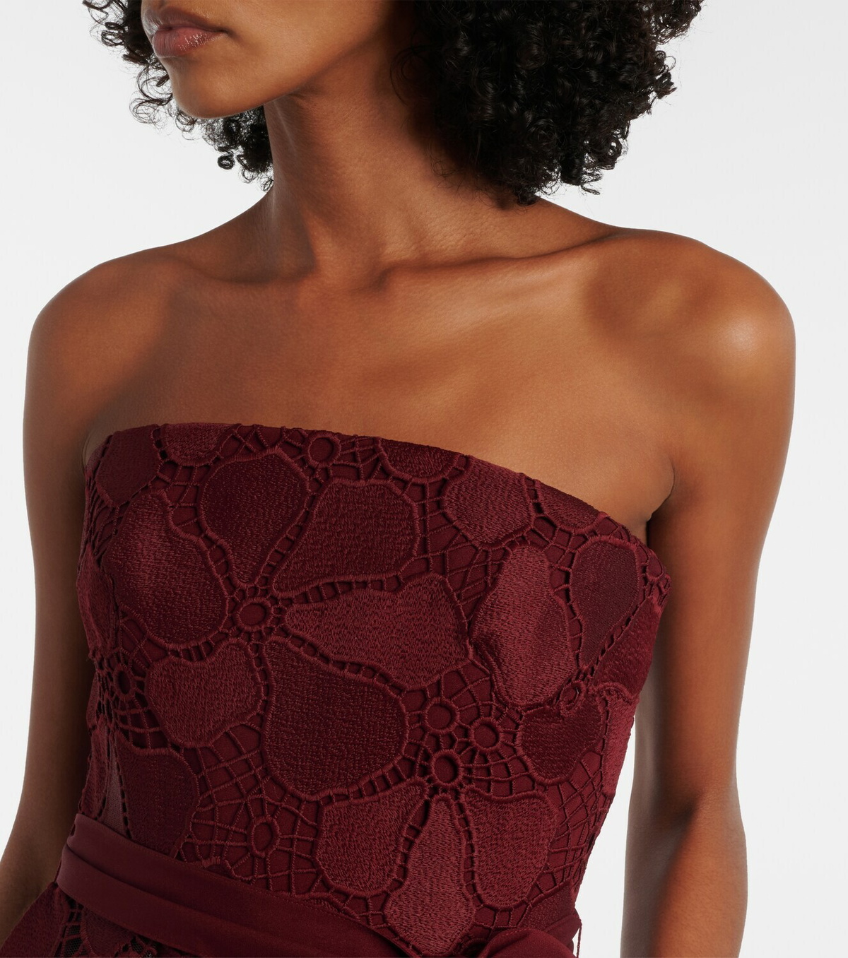 Elie Saab Silk-blend guipure lace cocktail dress
