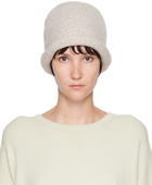 Lauren Manoogian Beige Knit Roll Beanie