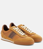 Etro Pegaso suede-trimmed leather sneakers