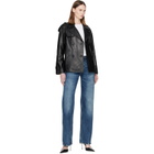 MACKAGE Black DOLORES Double-Breasted Leather Jacket