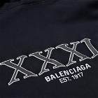 Balenciaga Men's XXXL Oversized Popover Hoodie in Black/White