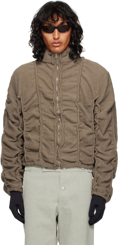 Photo: Tondolo Brown Felt Wool Jacket