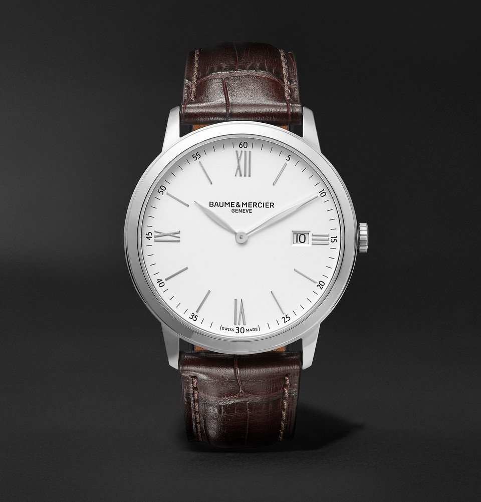 Baume & Mercier - Classima Quartz 40mm Steel and Croc-Effect