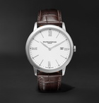 Baume & Mercier - Classima Quartz 40mm Steel and Croc-Effect Leather Watch - White